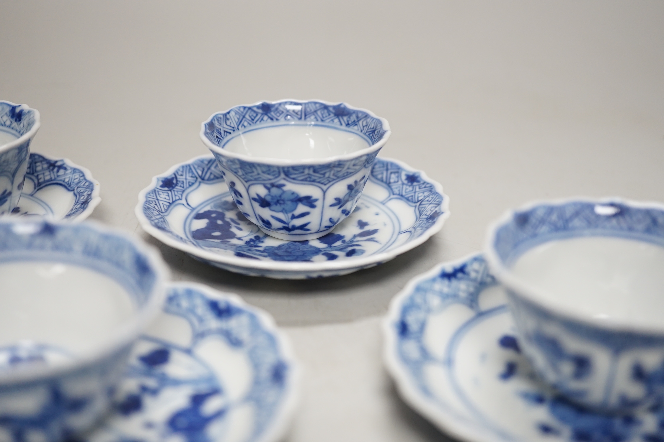 Two miniature Chinese blue and white porcelain part tea sets